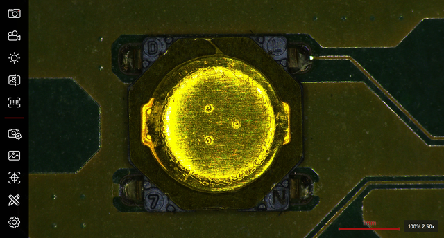 Image of an electronic component without HDR Image of an electronic component without HDR